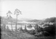 Utsikt över sjön Wässman och bruket