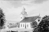 Utsikt av kyrkan och bruket