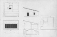 Diverse arkitektur- o.a. ritningar till Hushagen