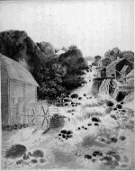 Huskvarna vattenfall i 1800-talets början
